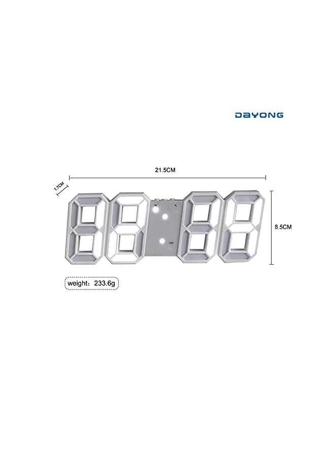 DAYONG LED Digital Wall Clock Table Desktop Alarm Clock Nightlight For Home Living Room Office - Image 2