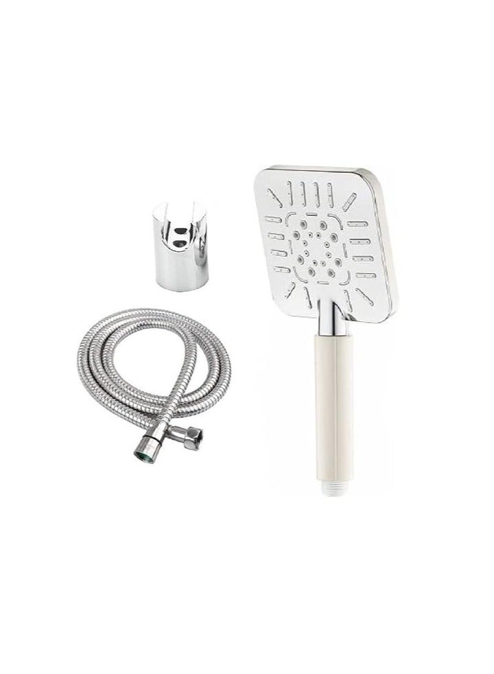 (Bathroom supplies) Trust mixer set, bathtub mixer + basin and shower mixer + shower head with a hose and a silver hanger + Al-Ahram nickel mat bathroom set + Al-Ahram bathroom set  - Image 3