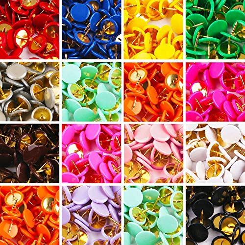 Ornerx Flat Push Pins Decorative Thumbtacks for Cork Brown 200 Count - Image 3