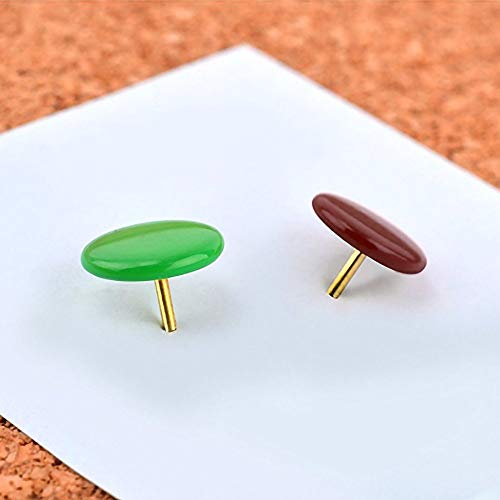 Ornerx Flat Push Pins Decorative Thumbtacks for Cork Brown 200 Count - Image 5