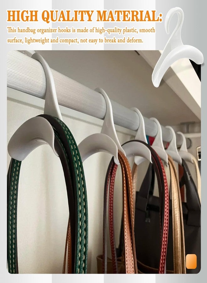 AILUHONG 14Pcs Purse Hanger Hook Acrylic Bag Hook Handbag Organize Hanger for Closet Organizer Storage Purses Handbags Satchels Backpacks Tote Holder (Black & White) - Image 4