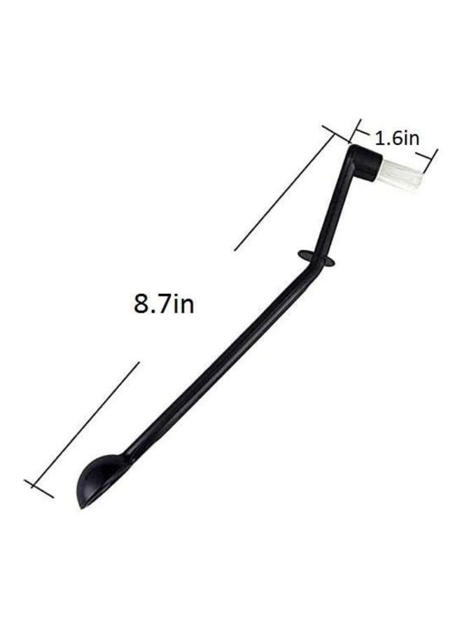 Pack Of 2 Espresso Machine Cleaning Brush With Spoon Black - Image 4