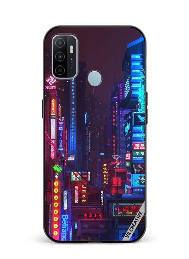 VR CREATIVE Protective Case Cover For Oppo A53 Street Nights Design Multicolour - Image 1