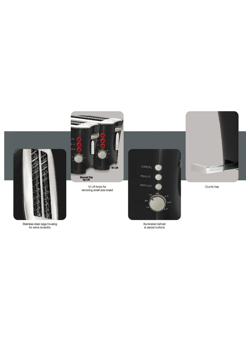 Havells Havells Feasto 4S Pop Toaster 1350 Watts Black_Free Size  - Image 5