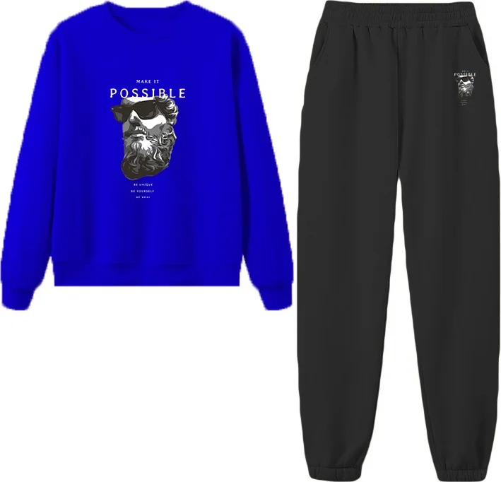DogFish Tracksuit Oversize Pushyourlimits Printed Tracksuit,lover,couple Combination Red