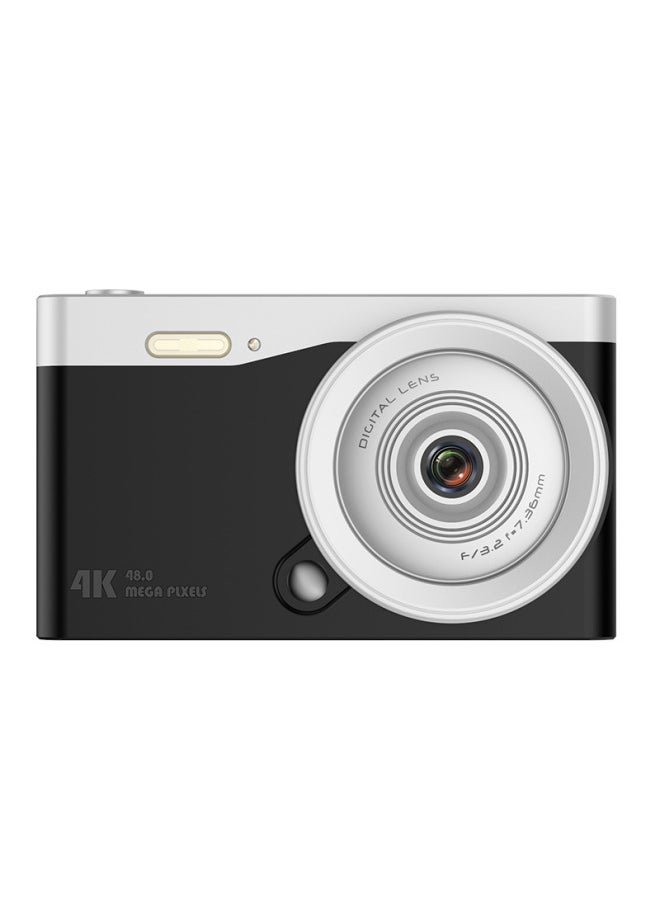 Ccd HD 4K Pixel Digital Camera Student Entry Mini Card Machine Home Shooting Camera-Color:Q10 Hd Large Screen-black  - Image 1