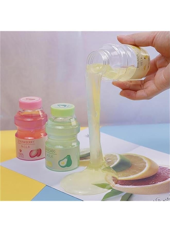 Clear Slime Strawberry Jelly Slime Fluffy Slime Stretchy Crunchy Slime Bubble Slime Soft Putty Stress Relief Toy Party Favors Slime Add Ins Super Light Favor Gift and Birthday (Blue-3) - Image 4