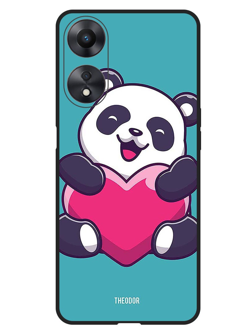 Theodor Protective Case Anti Scratch Shock Proof Bumper Cover For Oppo F23 5G Heart Panda - Image 1