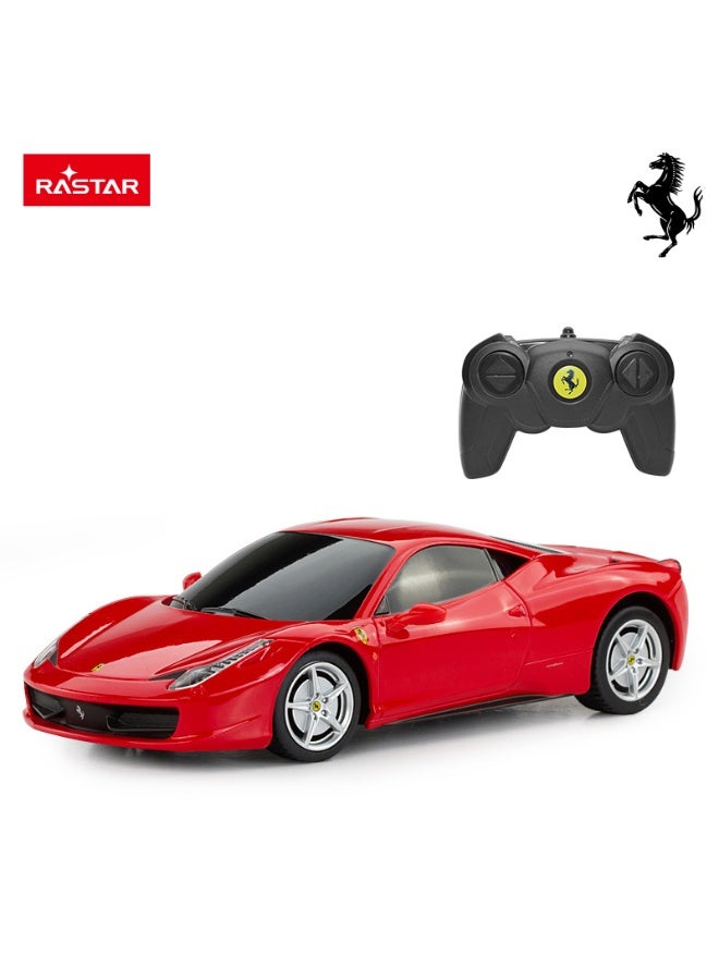RASTAR 1:24 Scale Ferrari 458 Italia Remote Control Car, Officially Licensed Ferrari RC Toy Car for Kids - Image 1