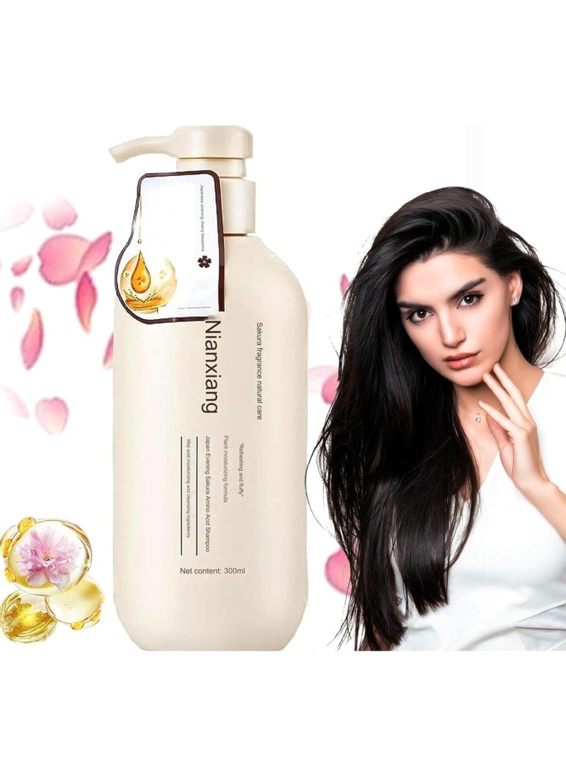 DubaiGallery - Sakura Japanese Shampoo for Hair Loss, Sakura Shampoo and Conditioner Japanese, Sakura Hair Growth Shampoo Japan'S No. 1 Shampoo, Japan Evening Sakura Nianxiang Shampoo, Thick Smooth Hair (Shampoo) - Image 1