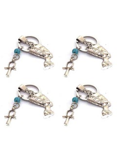 4 pieces silver with ankh key