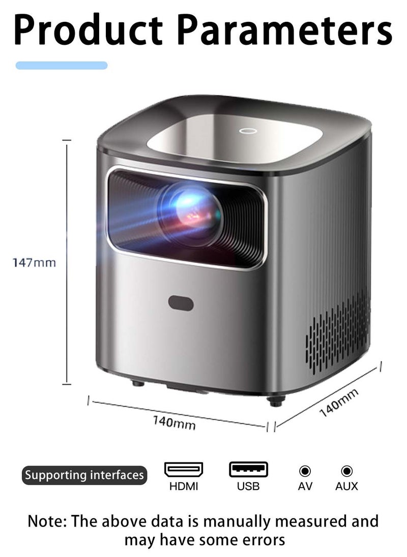 EqiEch - Auto Focus Projector,5600 Lumens Native 1080P Full HD WiFi 6  Mini Projector,4K Supported Android OS Movie Projector, Smart Home Projector Compatible With Phone/PCs/XBox/PS5/TV Stick/HDMI/USB - Image 1