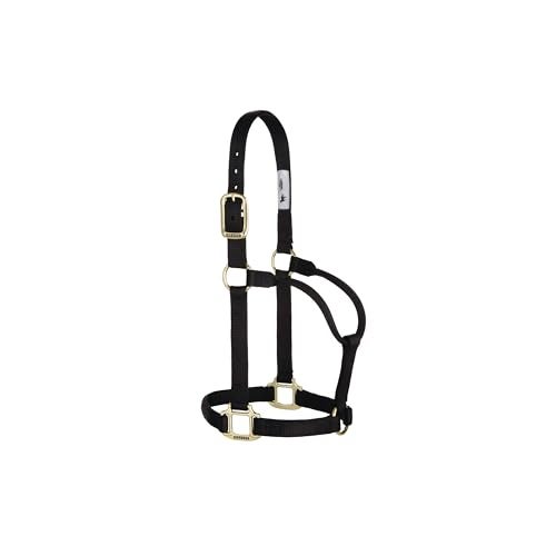 Weaver Leather Original NonAdjustable Nylon Horse Halter Black Yearling