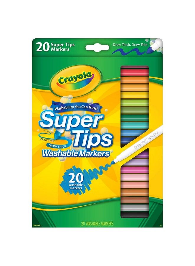 Crayola Super Tips Markers Coloring Book Markers 20 Count - Image 2