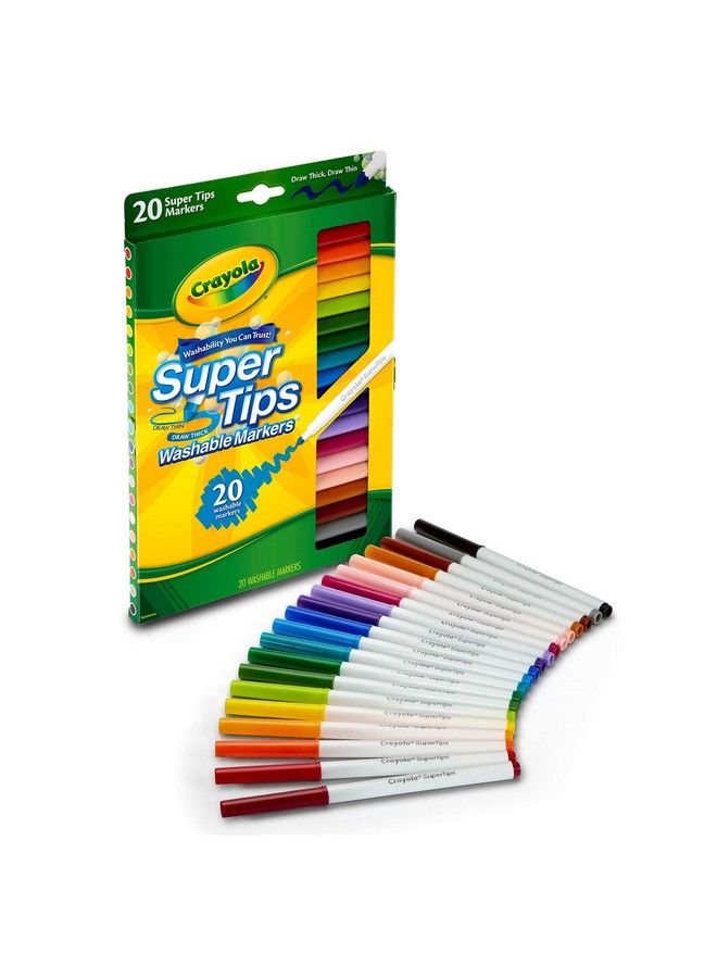 Crayola Super Tips Markers Coloring Book Markers 20 Count - Image 3