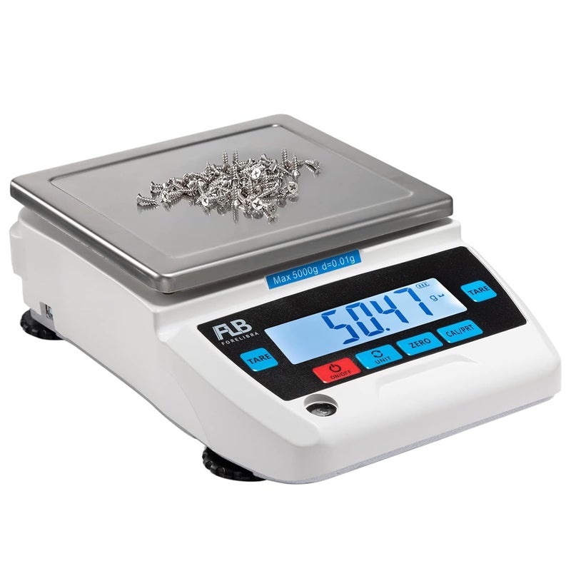 FLB FORELIBRA Lab Scale .01g Precision Electronic Balance Industrial Weighing and Counting Scientific Digital Gram Jewelry Golden Scale 2000gx 0.01g - Image 2