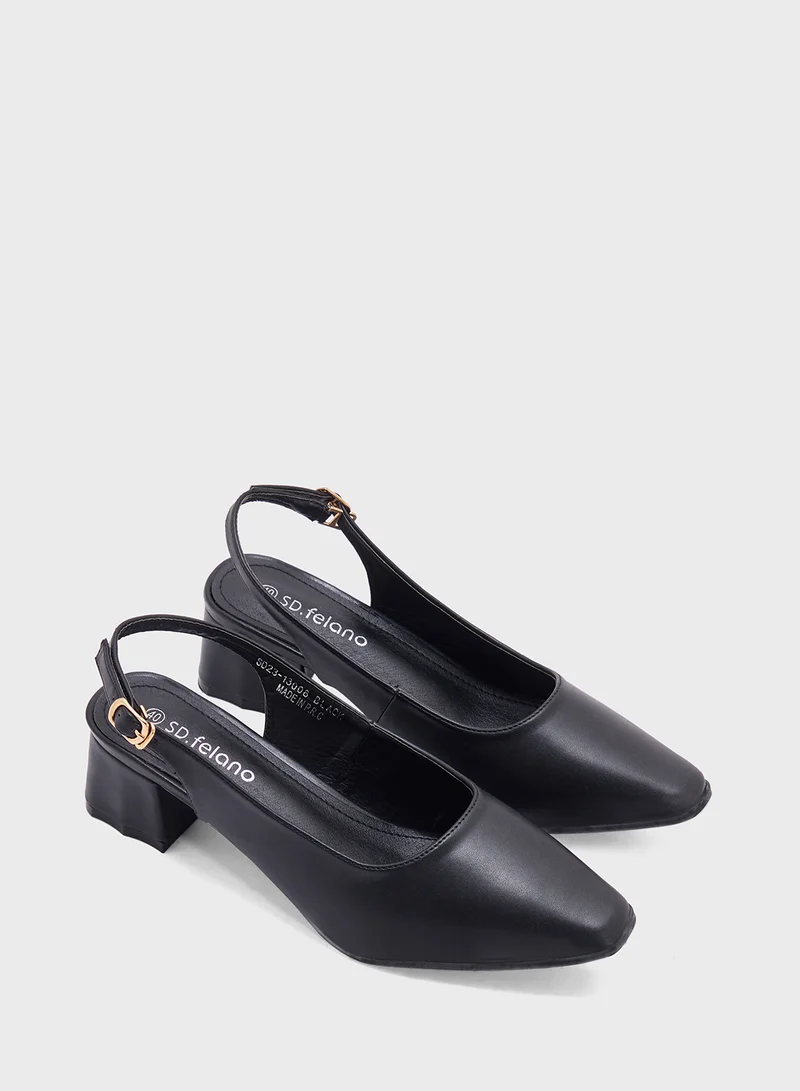 إس دي. فيلانو Mid Heeled Pointed Pump