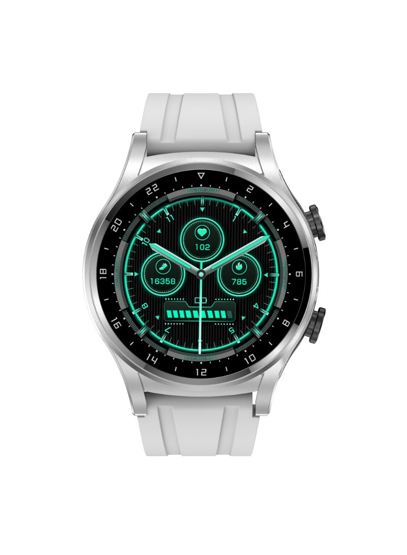 GT 66 Smart Watch TWS Bluetooth Headset 2 In1 Multi Sport Mode Heart Rate Sleep Monitoring White  - Image 1