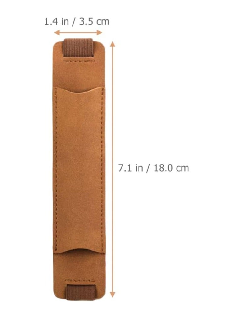 Oasisgalore 5pcs Adjustable PU Leather Pen Holders - Elastic Notebook Pen Sleeve  - Image 4