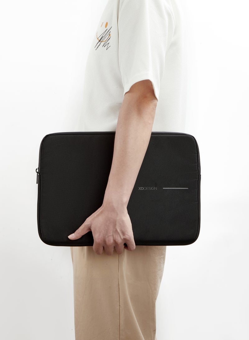 XD DESIGN 14" Laptop Sleeve | 360 ̊ Impact Protection Sleeve, Water Repellant, Waterproof Zipper, Dual Foam Padding, for Apple MacBook Pro 14" and similar size Laptops - Black - Image 3