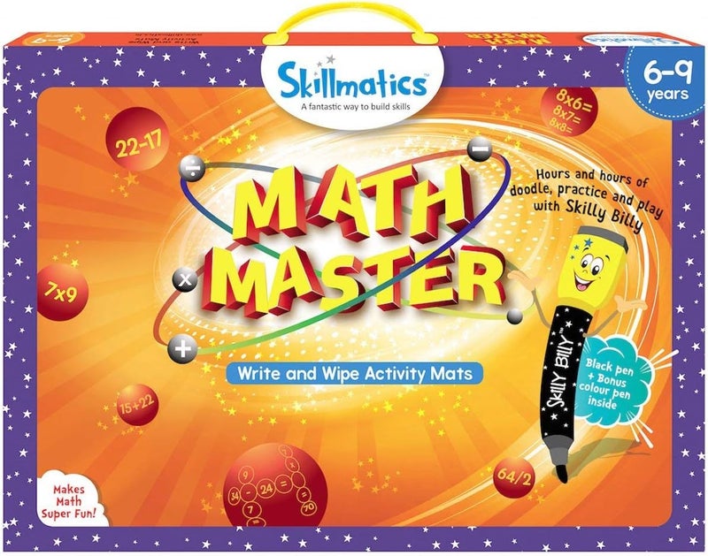 سكيلماتيكس نشاط الكتابة والمسح - ماتي ماستر للرياضيات، من 6 إلى 9 سنوات - عبوة من قطعة واحدة - Image 1