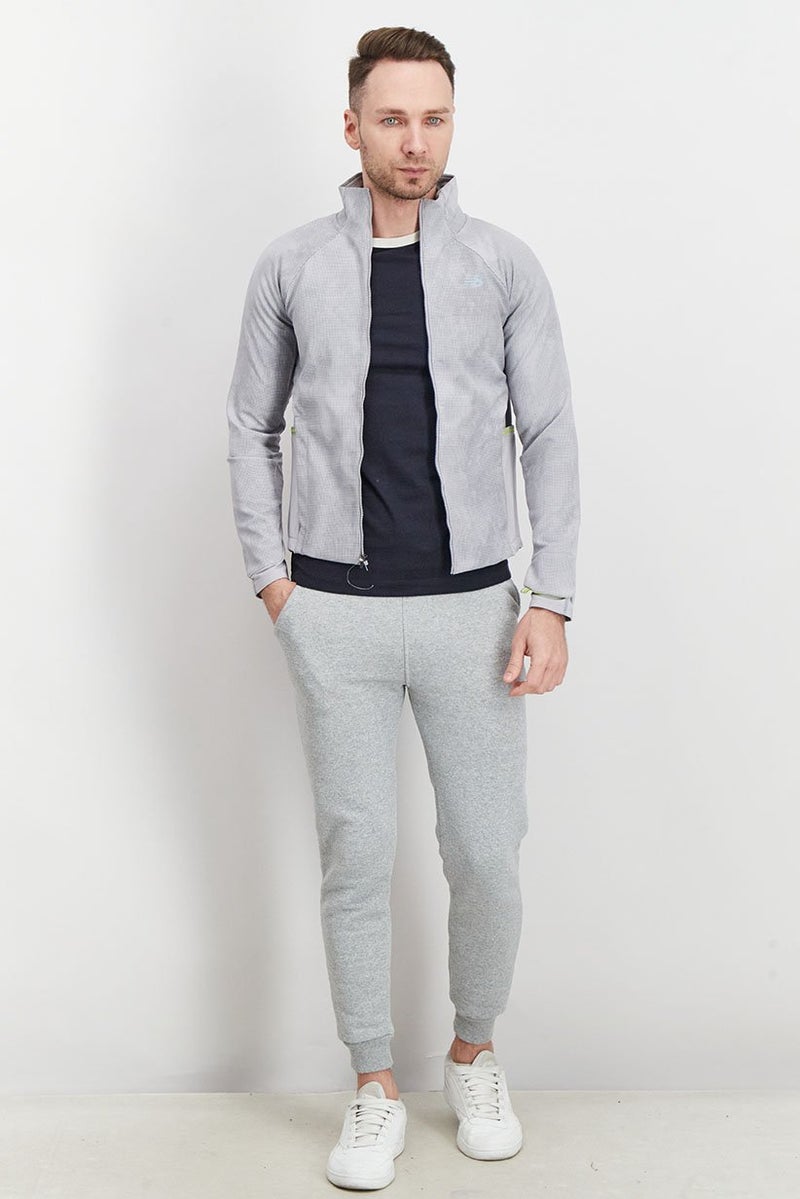 New Balance Men Sportwear Fit Reflective Impact Running Jacket, Grey - Image 4