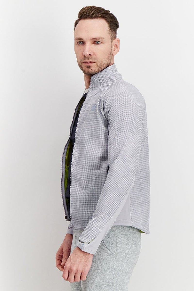 New Balance Men Sportwear Fit Reflective Impact Running Jacket, Grey - Image 2