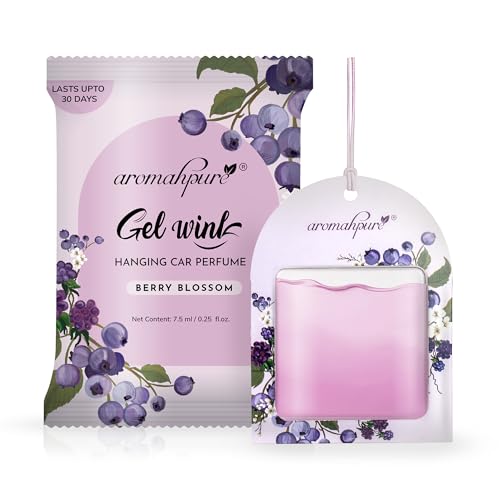 Aromahpure Gel Wink Hanging Car Perfume | Long-Lasting Gel Based Car Air Freshener | Car Accessories | Last Up to 30 Days (Berry) - Image 1