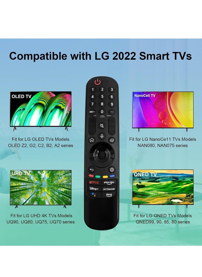 ELTRAZONE Replacement Magic Remote Control for LG Smart TV AKB76039902 Compatible with LG Magic Remote Control for Smart TV OLED QNED NANO UQ Series AN-MR22GA/GN with battery - Image 2