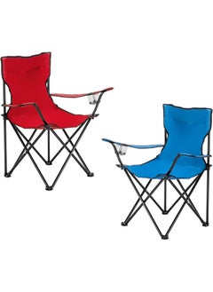 Folding Beach Chair Foldable Camping Chair With Carry Bag For Adult, Lightweight Folding High Back Camping Chair For Outdoor Camp Beach Travel Picnic Hiking (2, Red/Royal Blue) - pzsku/ZED47DF6085F126E154EDZ/45/_/1720943340/0f92a611-193f-4657-86e6-56416e901ee1