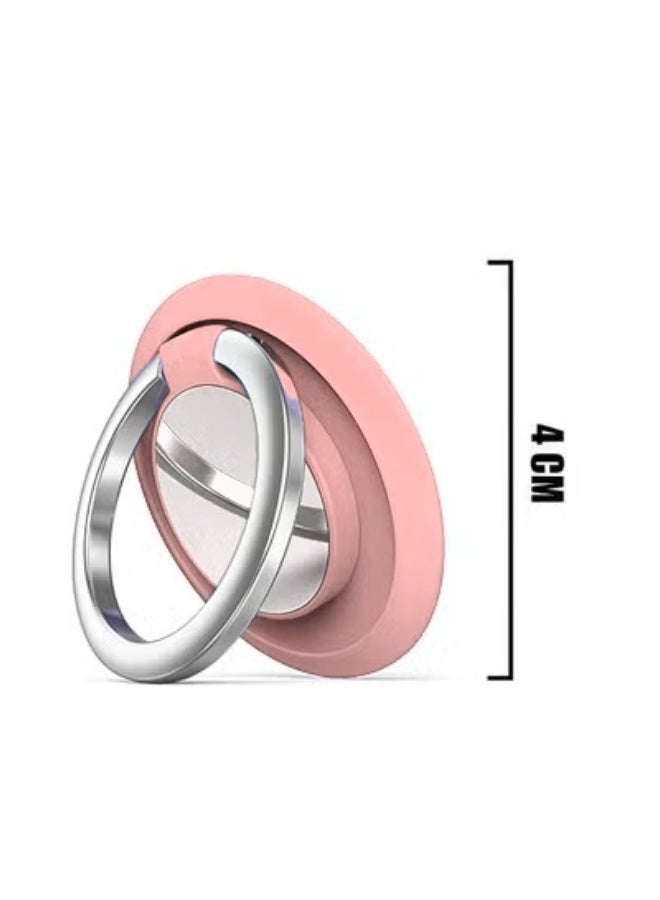 S-Quality 1 Pack Pink, Magnetic Phone Ring Holder, 360° Rotatable Folding Finger Grip Holder for Smartphones - Image 3