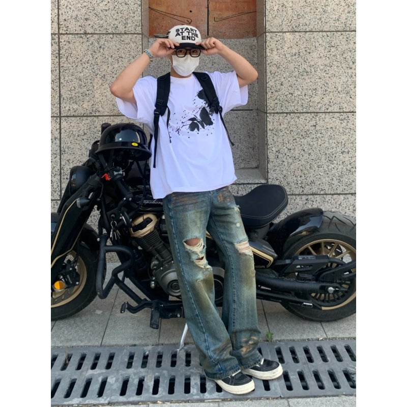 Unisex Classic Denim Jeans Loose Fit Daily Outdoor Wear - Image 5