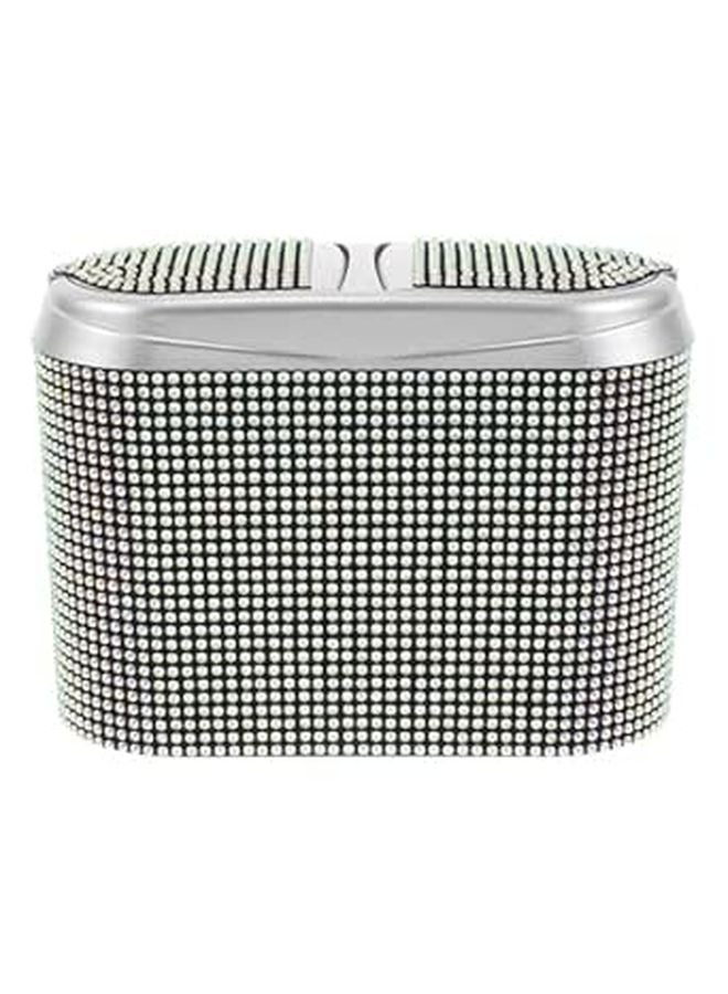 صندوق قمامة سيارة صغير لامع مع غطاء وحقيبة تخزين معلقة للمقعد الخلفي الداخلي - Image 1