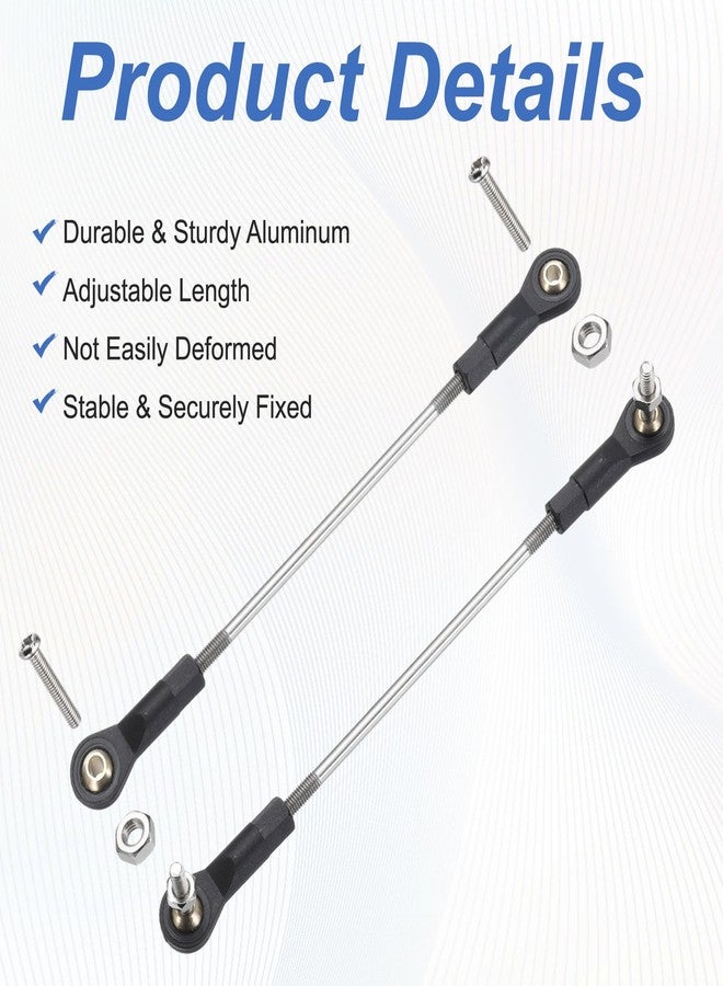 MECCANIXITY 4Pcs Adjustable Turnbuckles Camber Link, 109-119mm Turnbuckle Rod Steering Servo Linkage with M3 Ball Head Rod Ends for RC Car Replace Parts - Image 3