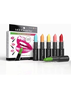 Fran Wilson Moodmatcher Lipstick  6 Pack Original Color Changing Lipsticks - Mask Proof  12 Hour Wear  Enriched With Aloe Vera And Vitamin E For Ultra Hydration And Moisture  3.4 oz Each