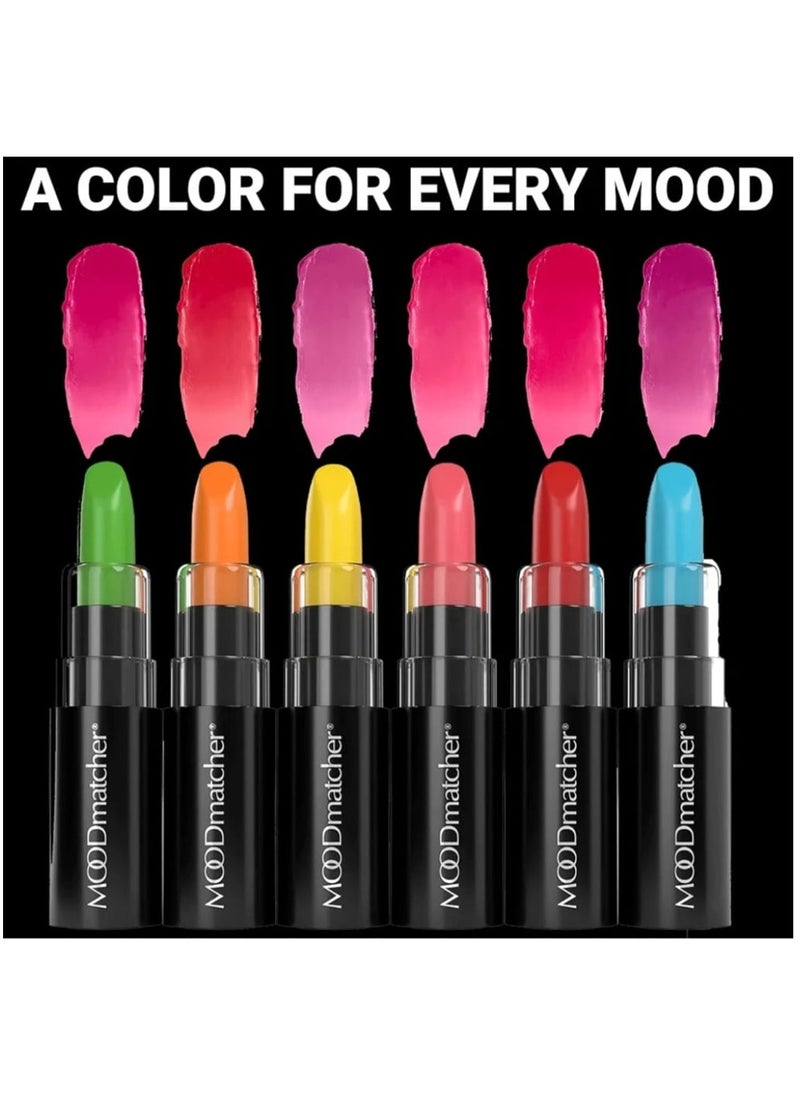 MOOD MATCHER - Fran Wilson Moodmatcher Lipstick  6 Pack Original Color Changing Lipsticks - Mask Proof  12 Hour Wear  Enriched With Aloe Vera And Vitamin E For Ultra Hydration And Moisture  3.4 oz Each - Image 1