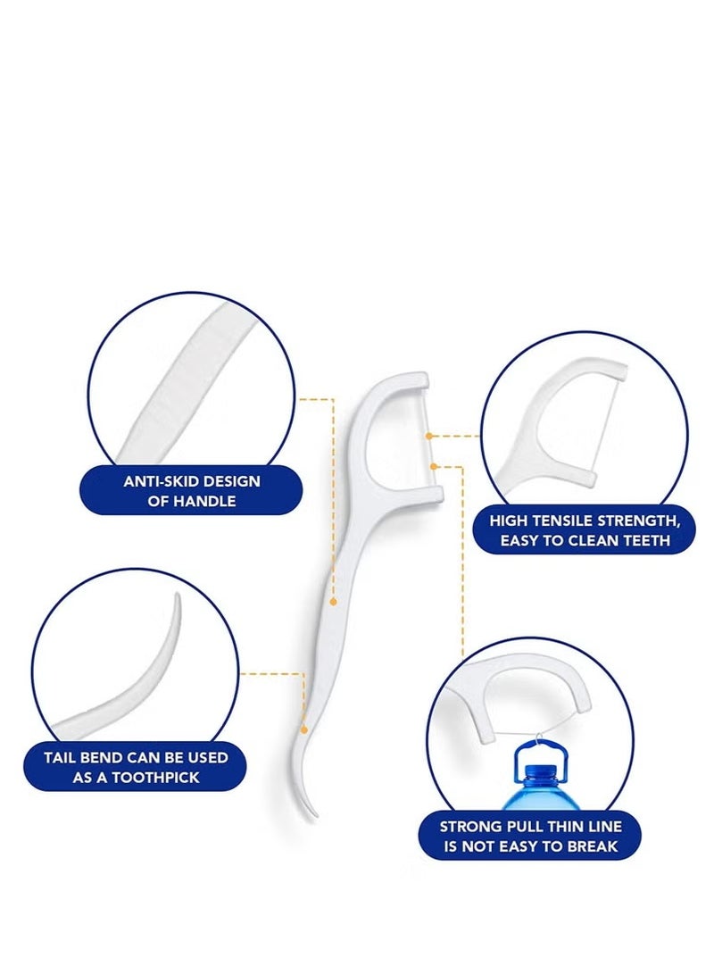 250 قطعة من اعواد اسنان، خيط تنظيف الاسنان مع حافظات محمولة، تنظيف الاسنان، لا يتمدد، لا يتمزق ولا ينكسر، خيط ناعم ورقيق لتنظيف الاسنان واللثة - Image 4