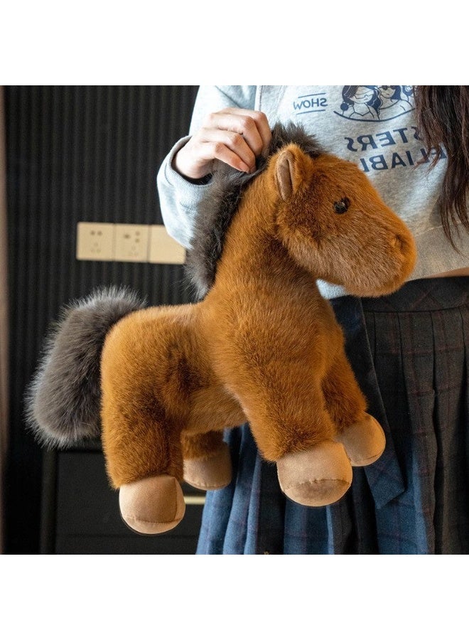 Realistic mascot plush toy pony, wild horse doll, horse for birthday gifts and souvenirs in the Year of the Horse - Image 2
