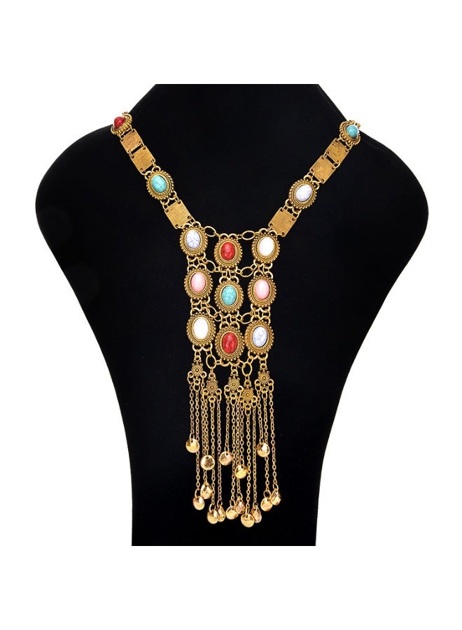 NIBEMINENT Bohemian Multi-Layer Tassel Pearl Necklace