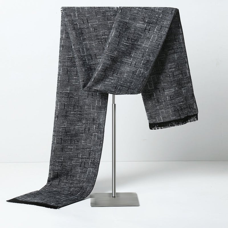 OHAYOMI Mens Scarves Winter Warm Fashion Formal Classic Long Soft Scarf for Men Holiday Gift - Image 2