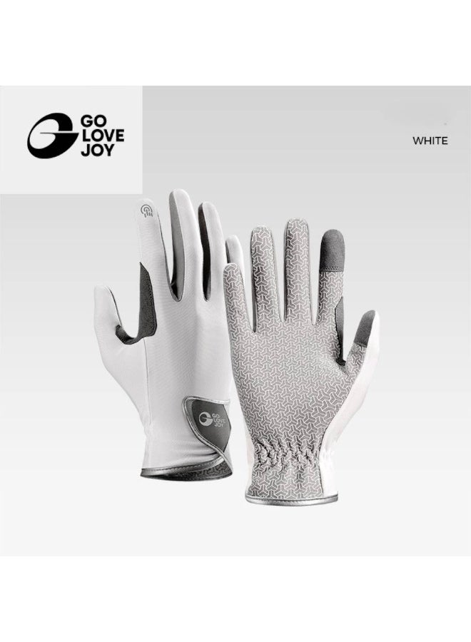 GO LOVE JOY Professional Equestrian Gloves - Made of nylon with silicone anti-slip design, thickened at the thumb web, touchscreen fingertips, suitable for horse riding and mountaineering. - Image 1