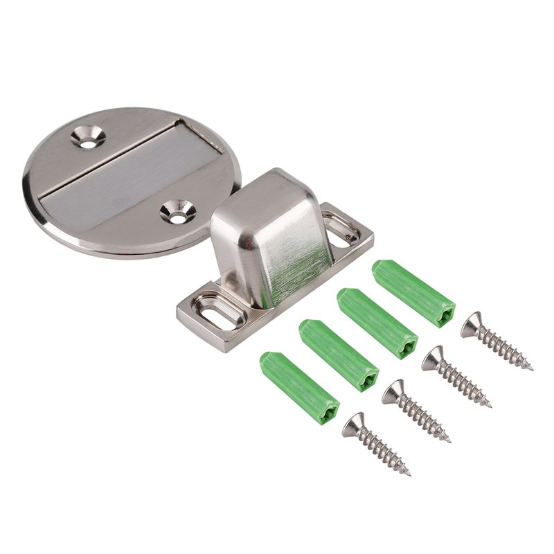 Magnetic Door Stopper 304 Stainless Steel - Tool-Free Installation Floor-Scratch Resistant Door Stopper for Home Safety Child Pet Protection - Image 1