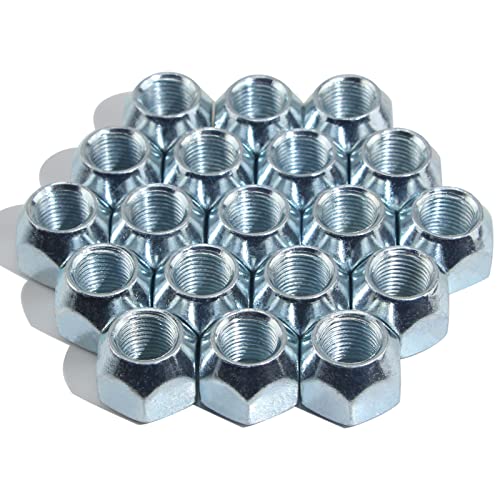 iBroPrat 20pcs 1/2-20 Inch Trailer Lug Nuts Zinc Plated 509 Tire Lugs Wheel Nuts 50-53911 Open End Acorn Lug Nuts for 1/2" Wheel Lug Studs RV Truck Tire Bolt - Image 1
