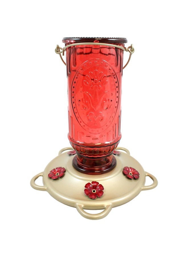 More Birds Red Vintage Hummingbird Feeder - Image 1