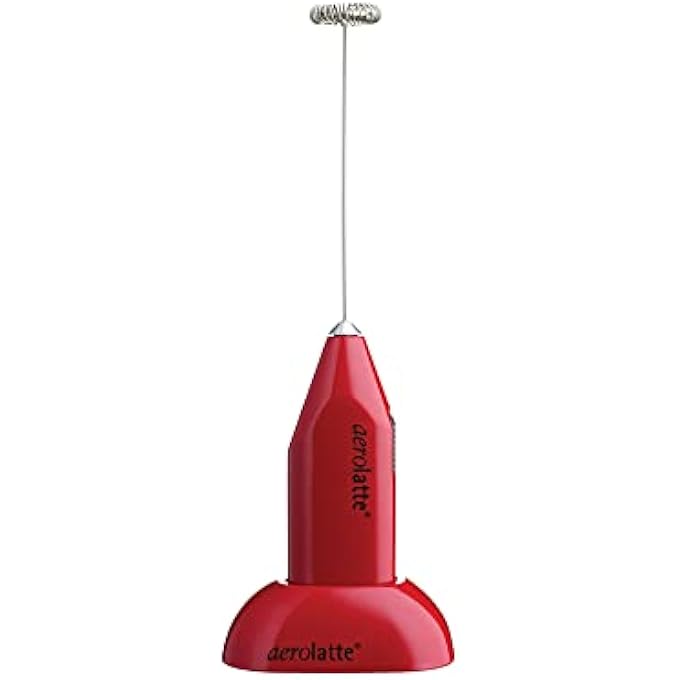 إيرولات جهاز رغوة الحليب المحمول مع حامل أحمر Alst4Rd - Image 1