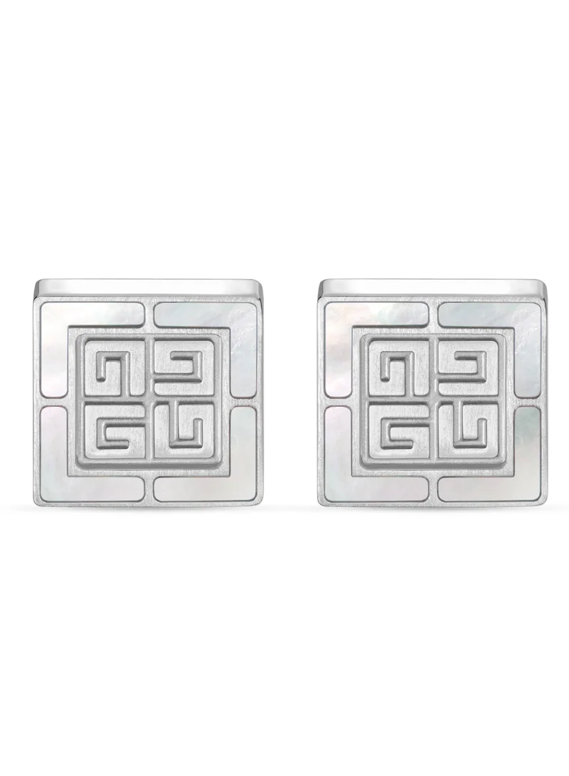 غاي لاروش Charlie.3 Silver Cufflinks for Men