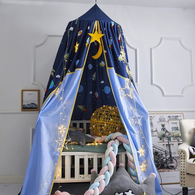 Mengersi Galaxy Bed Canopy Play Tent Mosquito Net,Lovely Castle Hanging House Decoration Reading Nook for Girls Boys - Image 4