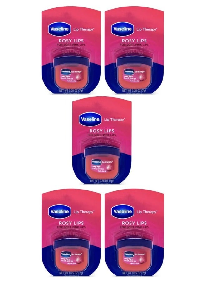 Vaseline 5Pcs Lip Care Rosy Lips 7g - Image 1