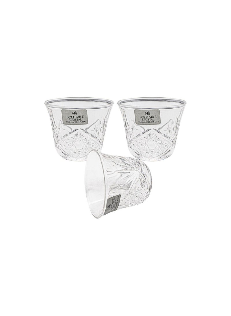 SAIF Crystal Coffee Cups - Set of 6 - Saif Home - Modern Design