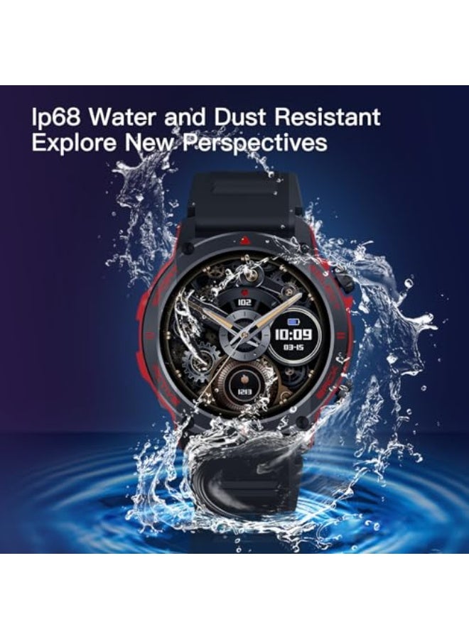 Smartwatch (calls received/made), men's smartwatch, 1.43-inch AMOLED display, supports over 120 sports modes, IP68 water resistance, compatible with iOS and Android systems. (Silver) - Image 3